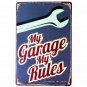 My Garage Rules Tin Sign Wall Decor Metal Art Poster Craft Pub Home Decoration W