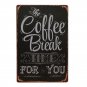 Coffees Menu Vintage Tin Signs Bar Pub Home Wall Decor Retro Cafe Decorative Pai