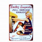 Lucky Lugnuts Full Service Garage SEX Tin Metal Sign Poster Home Decor Plate Pai