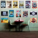 Metal Tin Signs Retro Poster Route 66 Vintage Home Bar Decor Sticker Decorative