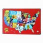 USA MAP Flag Tin Metal Signs Retro American Car Number Plates Wall Painting Post