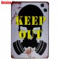 Plaque KEEP OUT Vintage Metal Signs Cafe Bar Pub Club Home Wall Decor ART Painti