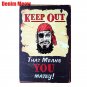 Plaque KEEP OUT Vintage Metal Signs Cafe Bar Pub Club Home Wall Decor ART Painti