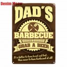 DAD""S BBQ Plaque Vintage Metal Tin Signs Home Bar Pub Decorative Metal Plates Gr