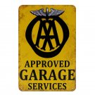 Plaques Approved Garage Service Vintage Metal Signs Motorcycle Bar Pub Club Wall