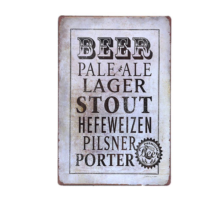 2017 New Beer Pale Ale Large Stout Vintage Tin Sign Bar Pub Cafe Home Wall Decor