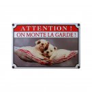 ATTENTION Sleeping Cute Dogs Vintage Metal Tin Signs Home Decor Painting Pets Po