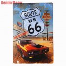 Route 66 Retro Metal Tin Signs Home Car Hotel Decor Decorative Metal Wall Sticke