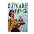 CUPCAKE QUEEN Metal Poster Cake Painting Art Home Decor Poster Retro Tin Sign Fo