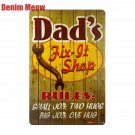 Dads Fix Shop Plaque Vintage Metal Tin Signs Home Bar Pub Decorative Metal Plate
