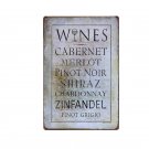 New Arrival Wines Words Vintage Metal Signs Home Decor Vintage Tin Sign Pub Bar