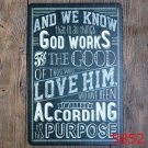 GOD WORKS Vintage Metal Plate Painting Bar Pub Restaurant Wall Home Decor ART Re