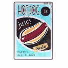 Vintage HOT DOG Metal Signs Coffee Plate Wall Painting Decorative Art Poster Dec