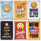 SMILE IF YOU LIKE ME Vintage Tin Signs Bar Pub Cafe Home Wall Decor Retro Metal