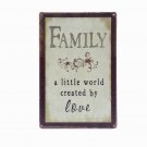 Family Love Home Metal Sign Tin Plate Art Poster Cafe Bar Wall Decoration Vintag