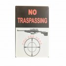 NO TRASPASSING Plaque Metal Vintage Wall Signs Stickers Bar Home Cafe Pub Garage