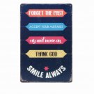 Creative Slogan Forget The Past Retro Plaque Art Poster Painting Wall Sticker De