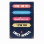 Creative Slogan Forget The Past Retro Plaque Art Poster Painting Wall Sticker De