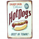 ""Enjoy Our Delicious Hot Dogs Best In Town ""Wall Decalsmetal Tin Signs Plate Pai