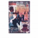 New York Coffee Metal Painting Abstract Art Wall Stickers Vintage Home Decor Ret