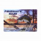 Fisherman""s Rules Vintage Home Decor Metal Tin Signs Decorative Plaques For Bar 