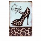 2017 In Style High-heeled Shoes Vintage Home Decor Metal Tin Signs Art Painting