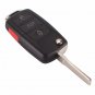 NEW 3+ 1 Panic 4 Buttons Flip Remote Key Shell fit for VOLKSWAGEN VW Touareg
