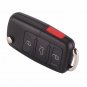 NEW 3+ 1 Panic 4 Buttons Flip Remote Key Shell fit for VOLKSWAGEN VW Touareg