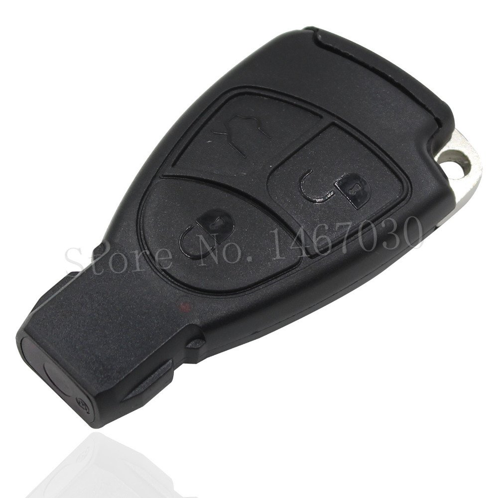 Replacement 3 Buttons Smart Key Case  fob Case Shell With Battery Holder clip  F