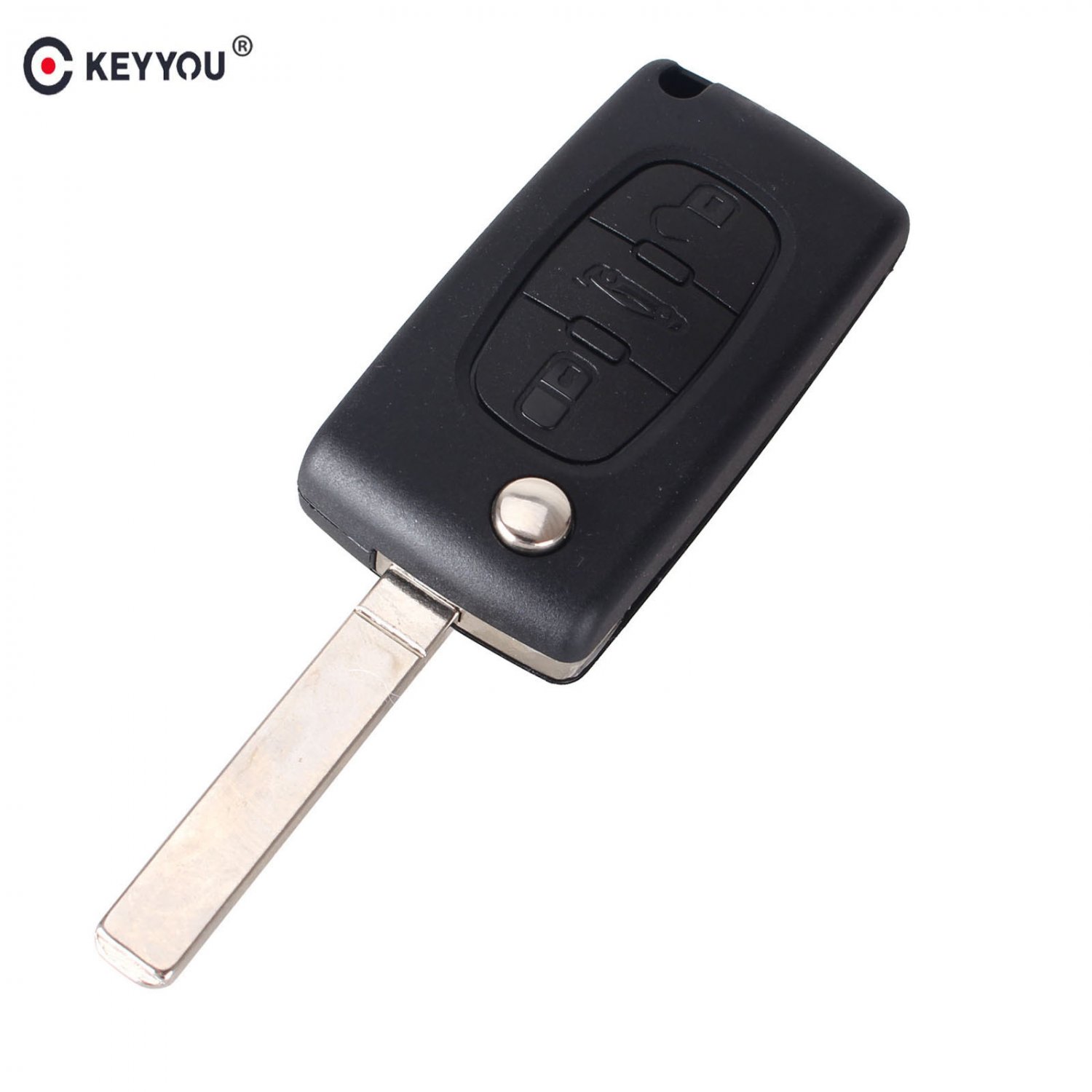 NEW 3 Buttons Flip Remote Uncut Blade Remote Car Key Case Cover Shell Fob for