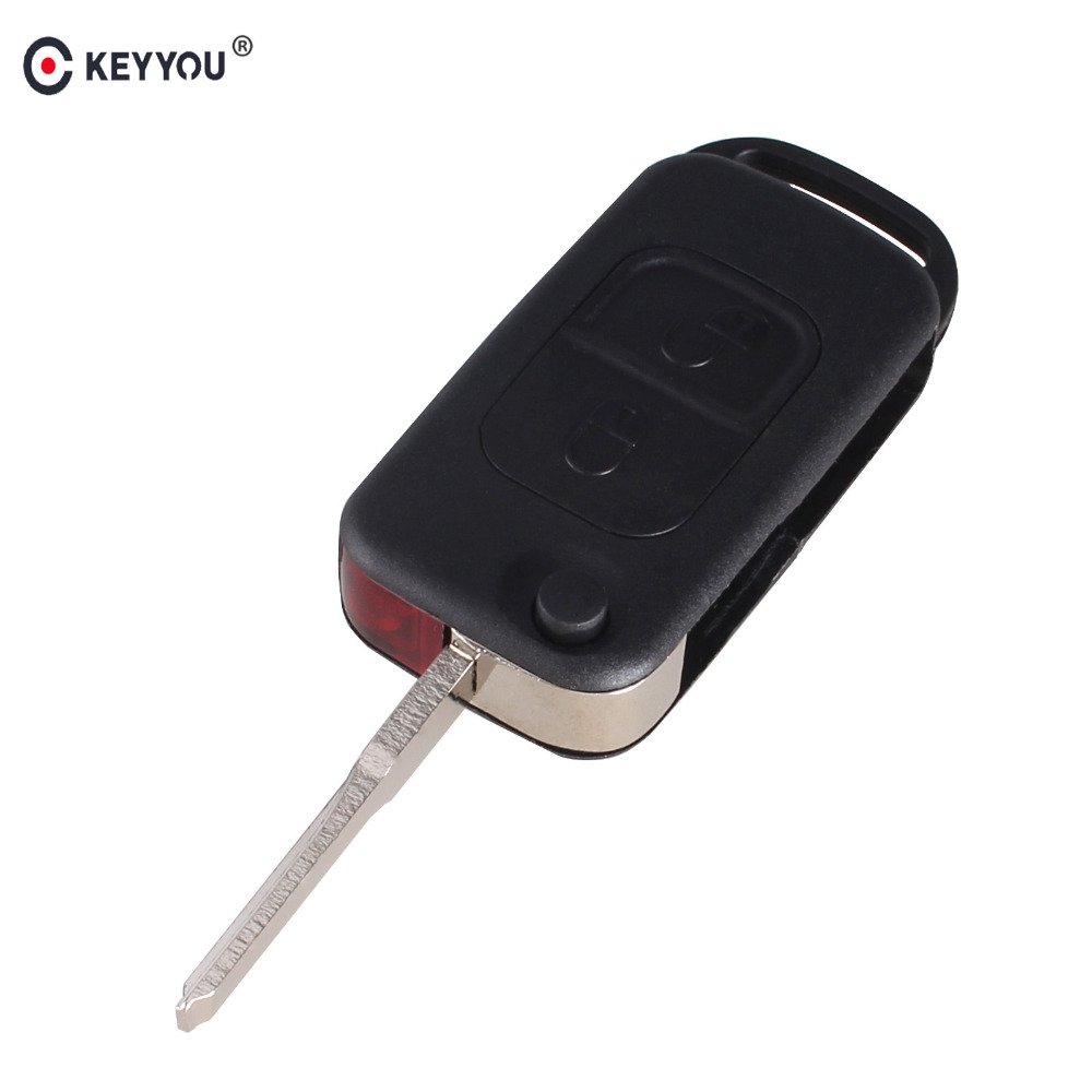 NEW Flip Folding car Shell Remote Key Fob Case 2 Button For Mercedes Benz SLK