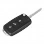 NEW NEW 3 Button Flip Fob Remote Folding Key Shell for VW VOLKSWAGEN Tiguan G