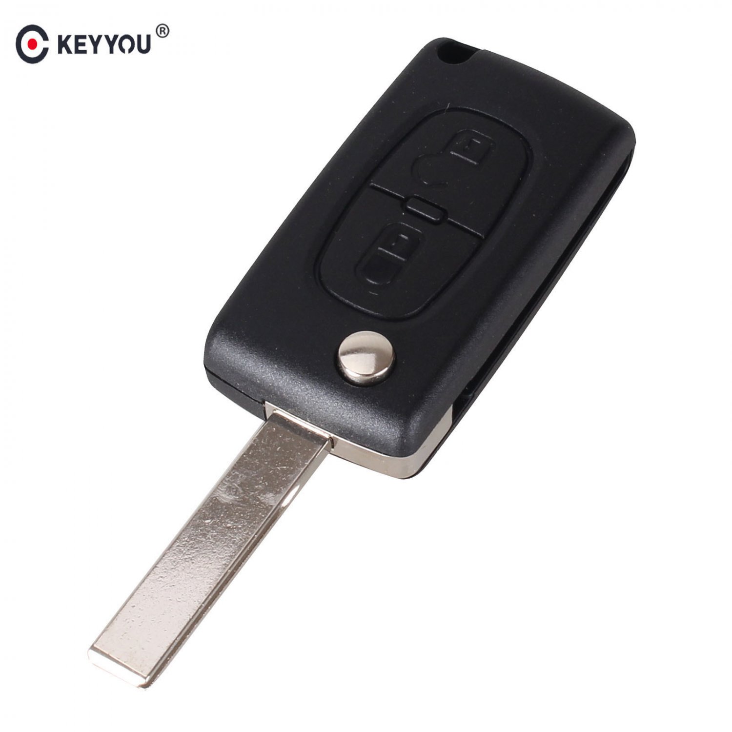 NEW 20X 2 Buttons Flip Car Key Case With Groove Fob For Peugeot 107 207 307 3