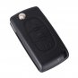 NEW 3 Buttons Flip Remote Car Key Shell Case Fob For Peugeot 207 307 407 308