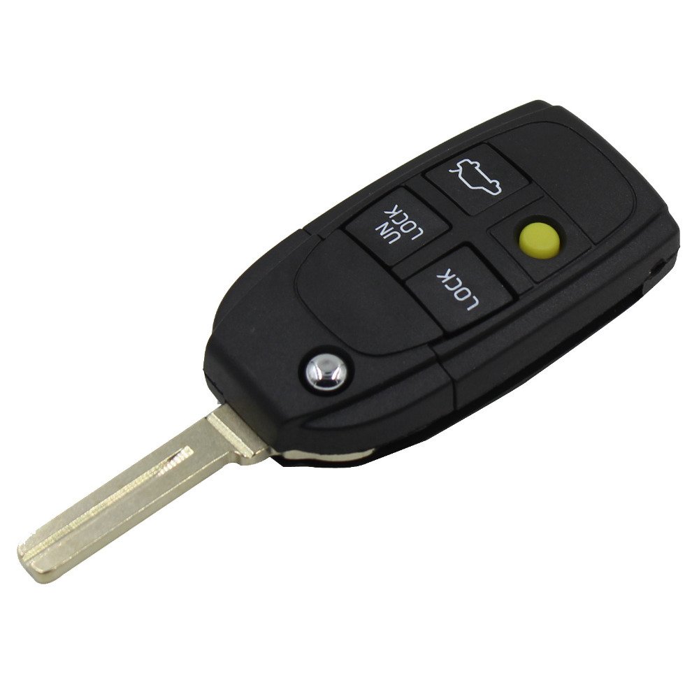 NEW New Modified 4 BUTTON REMOTE KEY FLIP KEY FOB CASE FOR VOLVO S40 V40 S70