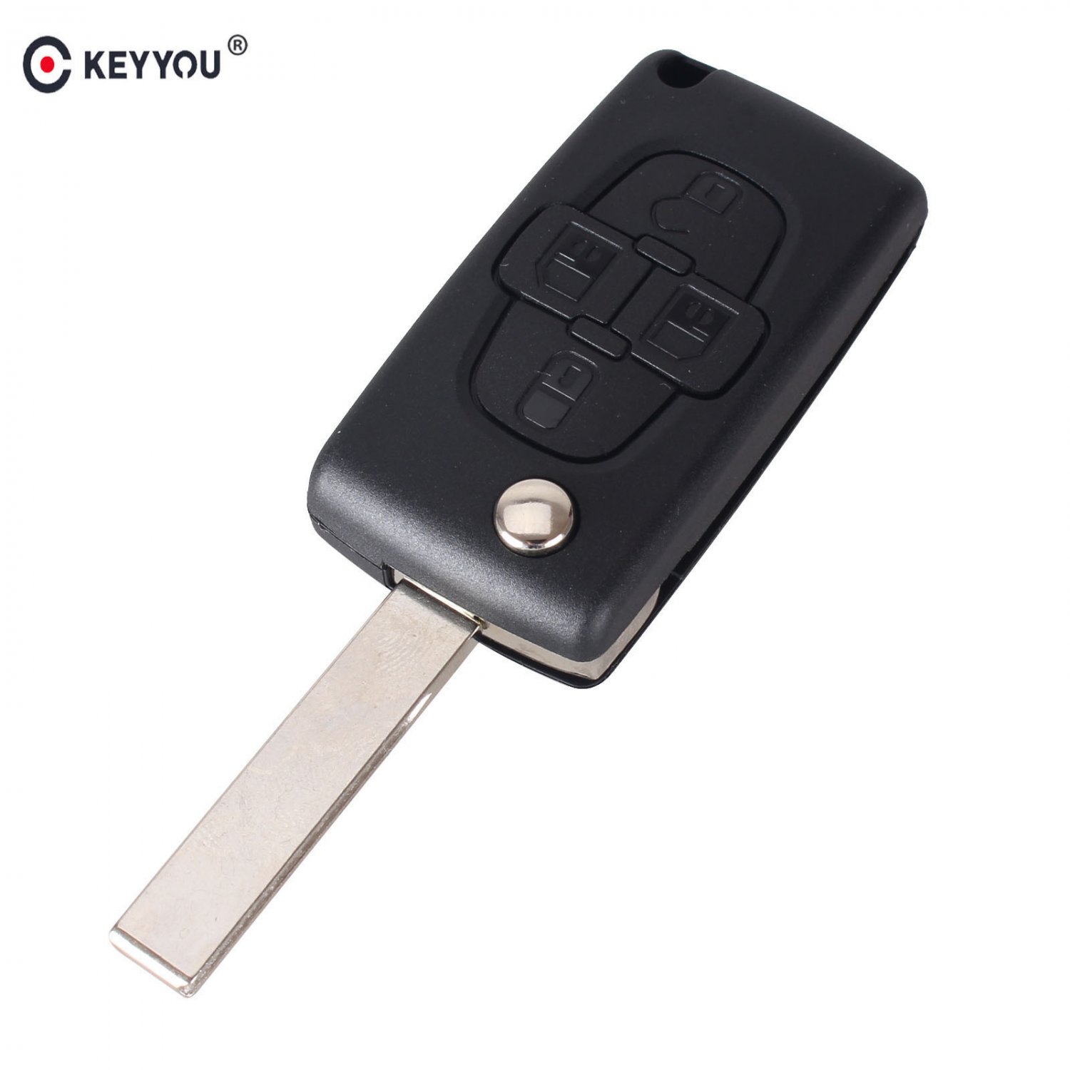 NEW 20x 4 Buttons Flip Floding Remote Key Fob Case Shell Fob For Peugeot 1007
