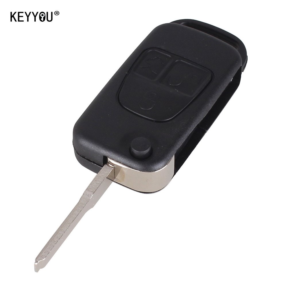 NEW 5pcs Flip Folding car Shell Remote Key Fob Case 3 Button For Mercedes Ben