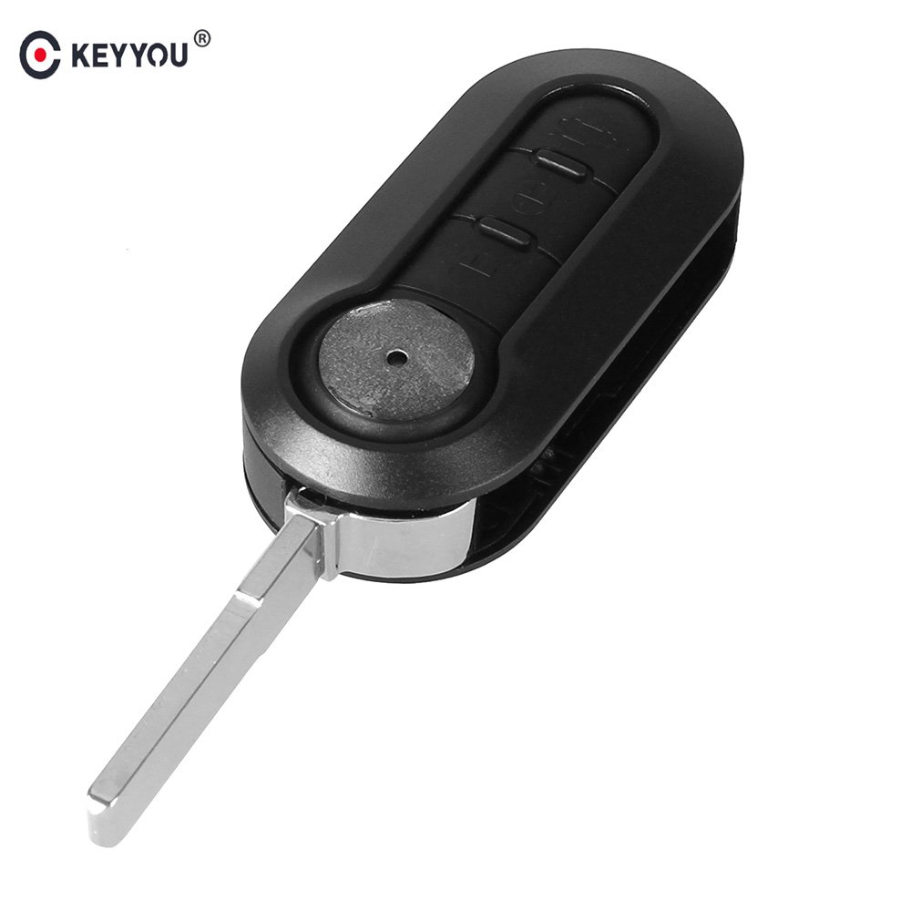 NEW 5X 3 Buttons Flip Remote Key COMBO Case Shell Cover for FIAT 500 Panda Pu