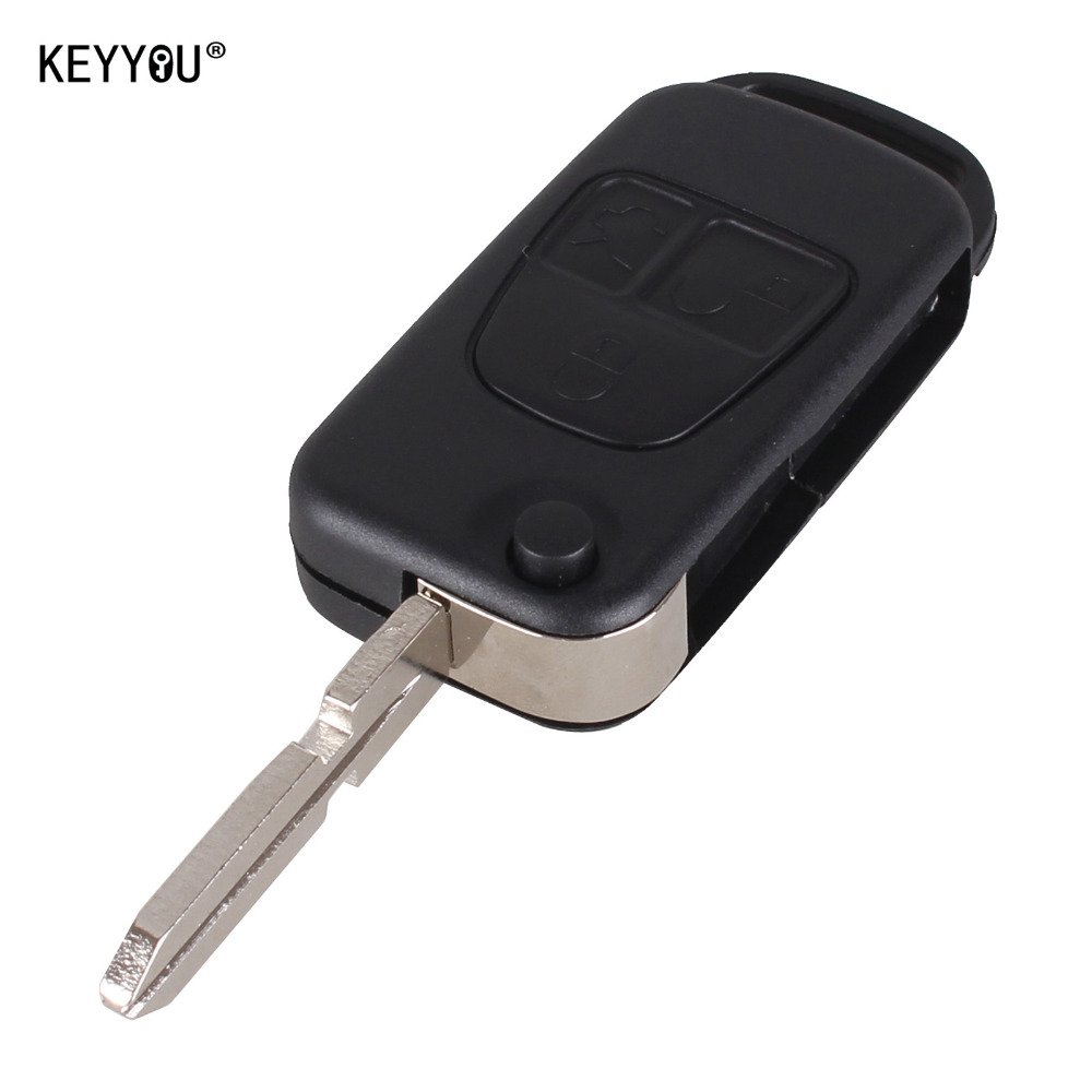 NEW 5pcs Flip Folding 3 Button Remote Flip Folding Key Shell Fob For Mercedes
