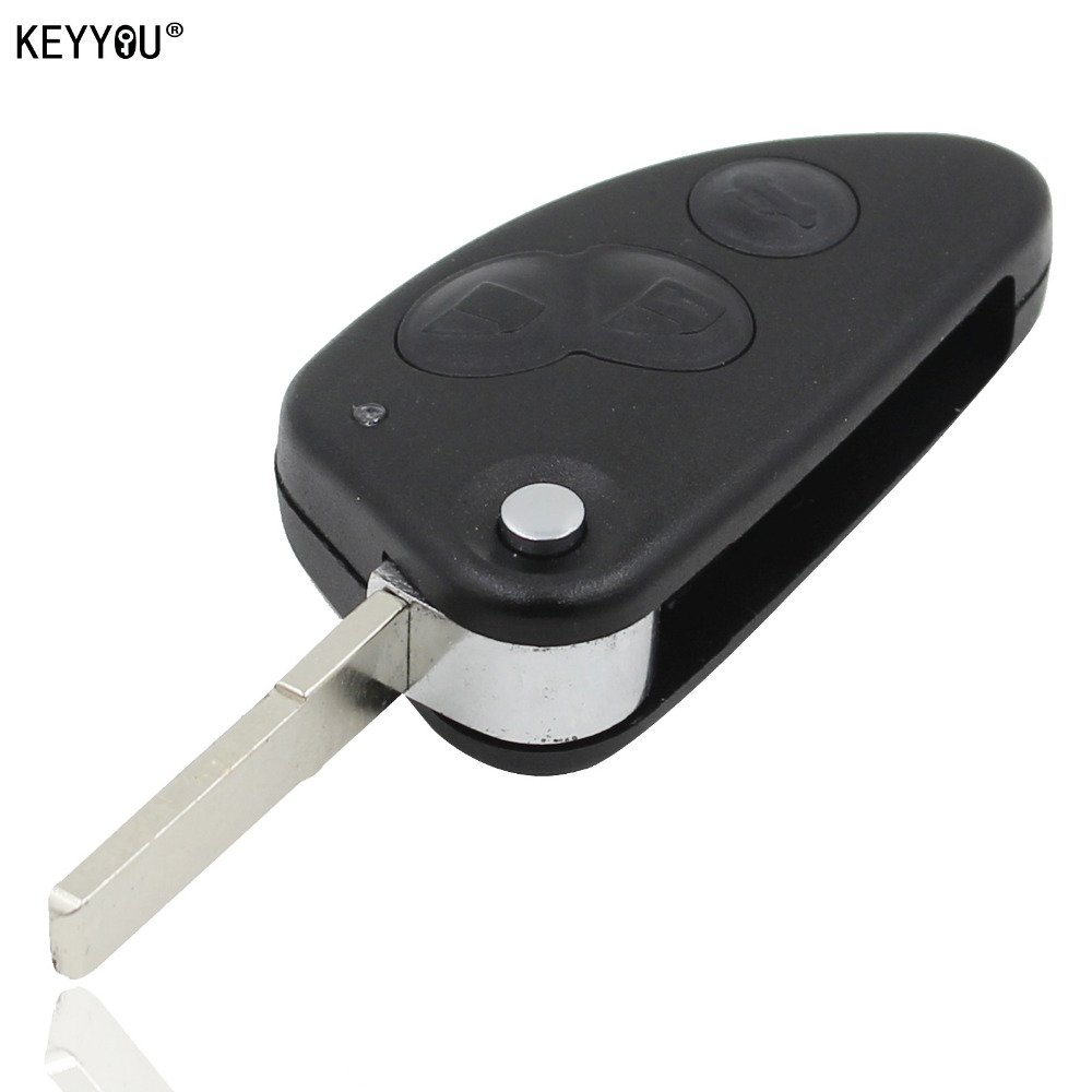 NEW REPLACEMENT 3 BUTTON REMOT FLIP KEY CASE FOB FOR ALFA ROMEO 147 156 166 G