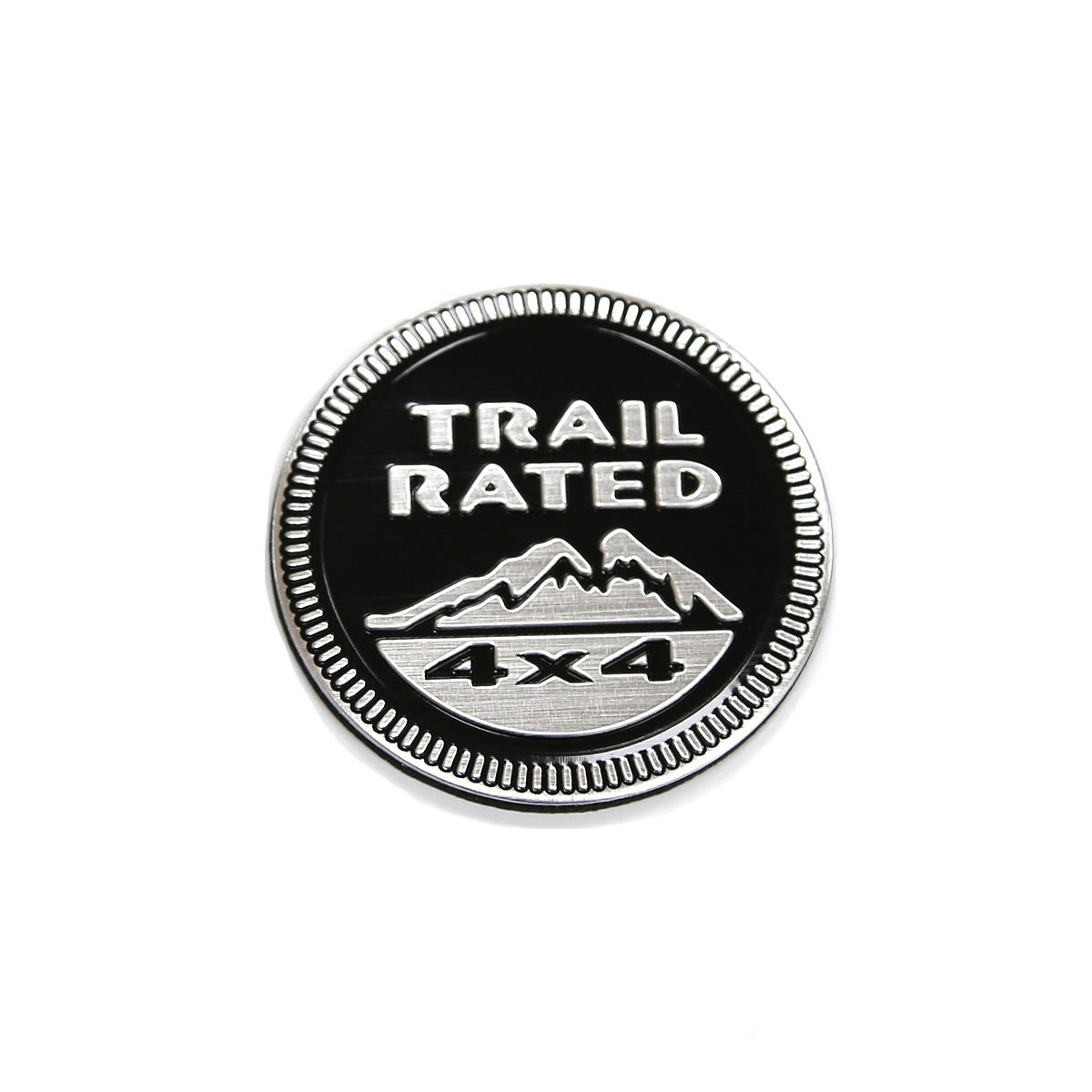 2x Black Jeep Trail Rated 4X4 Emblem Wrangler Decal Badge Custom Logo New