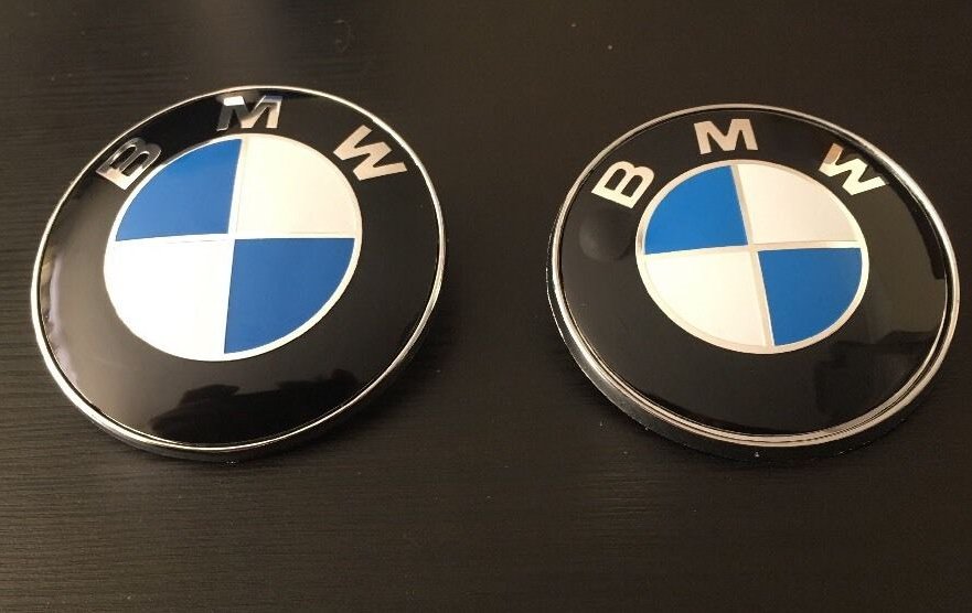 82mm + 74mm BMW Bonnet/Boot Emblem logo fits E30 E36 E46 3 5 7 X Series e90