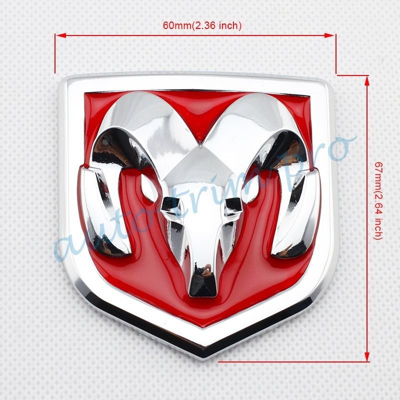 3D Auto Sticker Badges Metal Decorate Parts For Dodge Ram Goat Logo