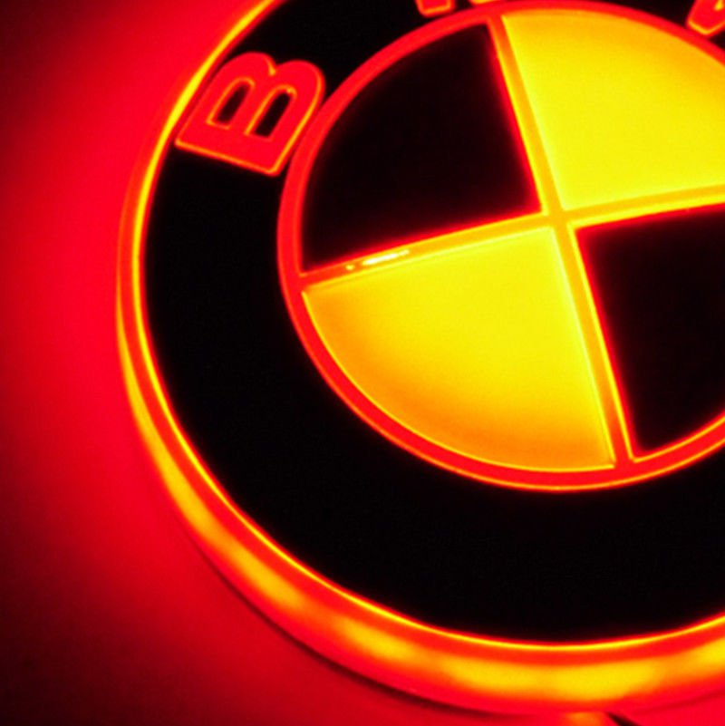 Illuminated Auto Car Led 4D Grille BlLED Logo Emblem Light For BMW