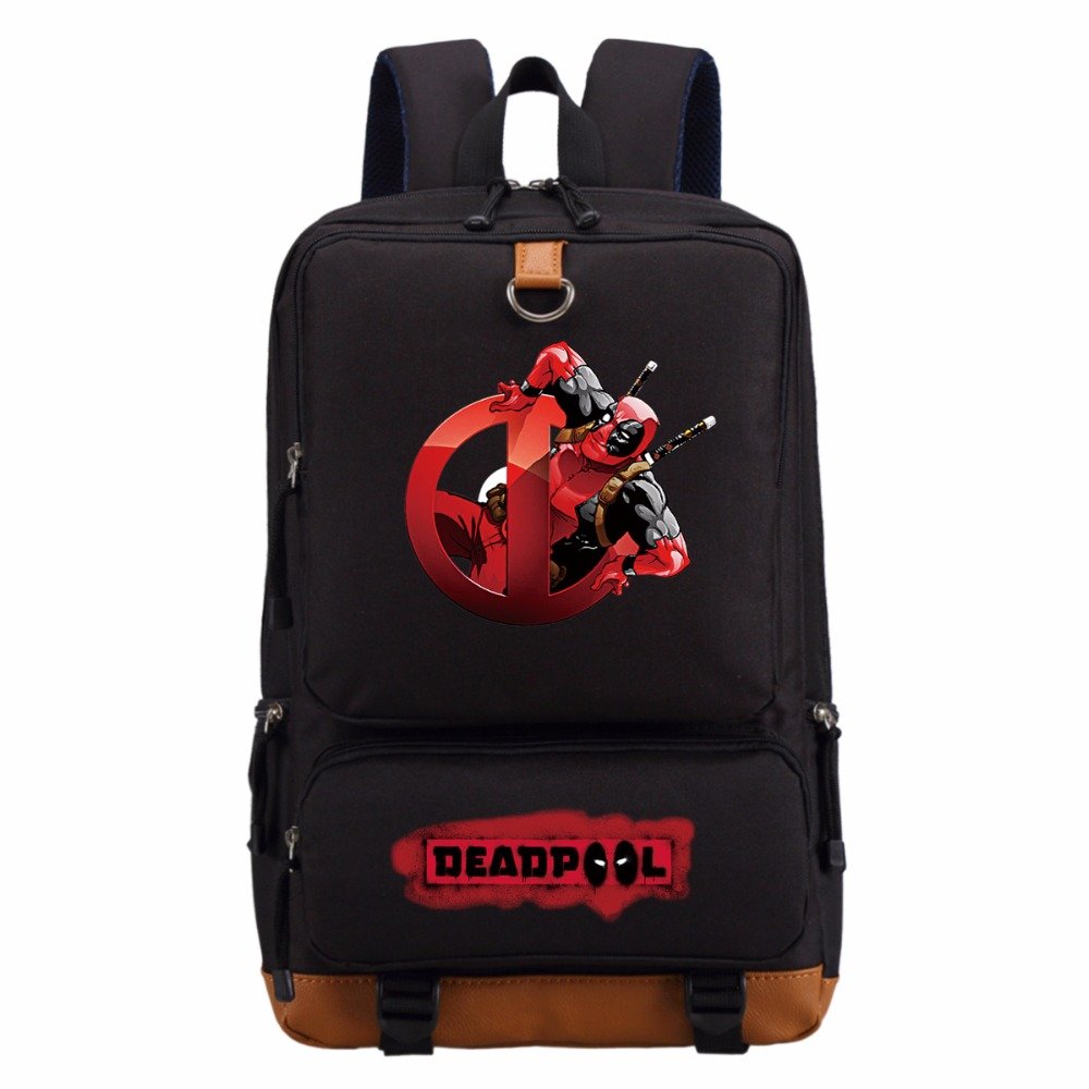 NEW Deadpool Backpack Superheros Shoulder Bag For Teenagers Travel Rucksack