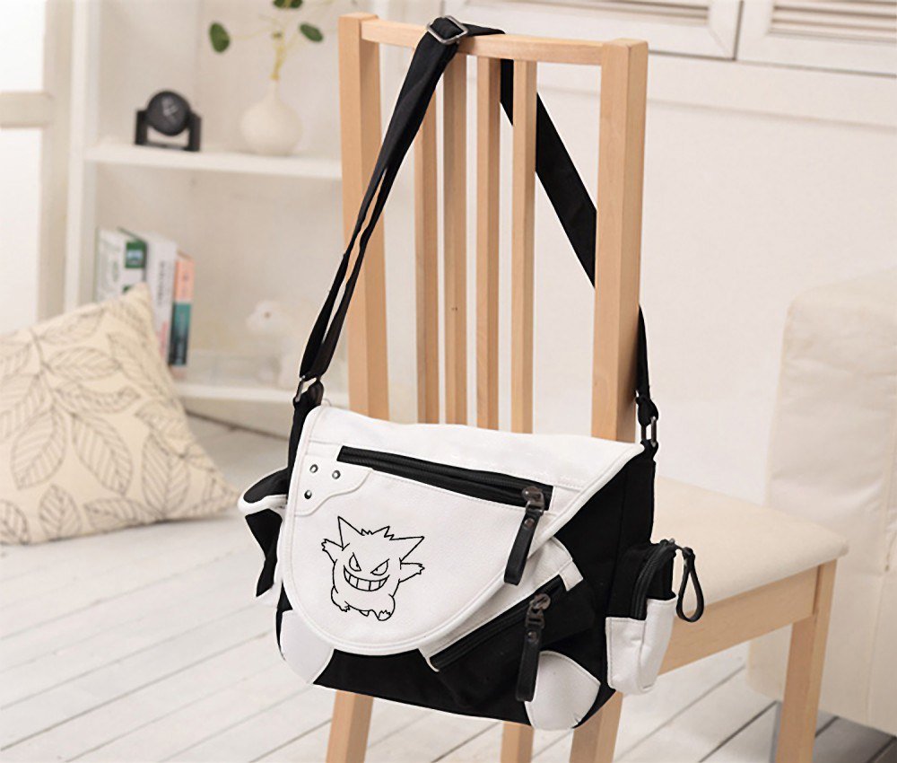 NEW Anime cute Gengar Shoulder Bag Messenger Bag teenagers Men women""s Stud