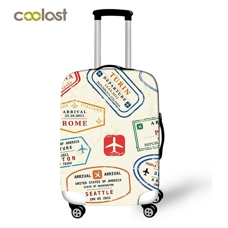 European Style Luggage Cover for 18-28 Inch Trolley Suitcase Elastic Girls Carto