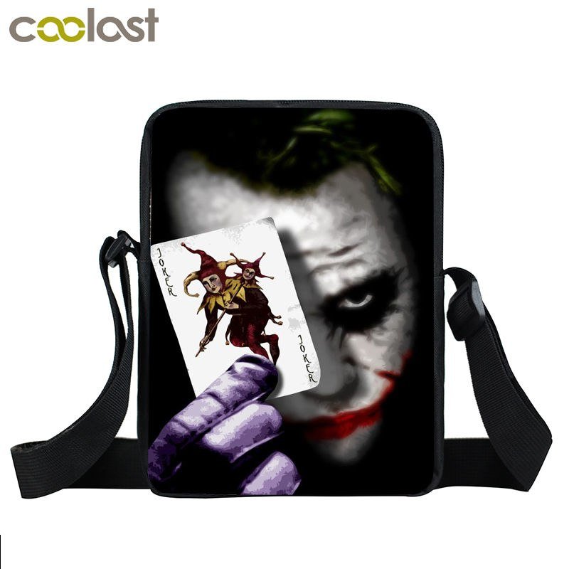 Joker Crossbody Bags for Men Fantastic Skull Messenger Bag sacoche homme 3D Kids