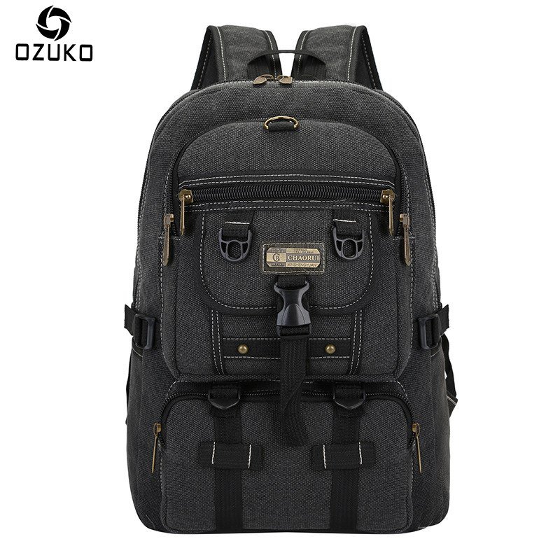 2018 New Fashion Men Canvas Backpack For Male Large Capacity Travel Mochila Vint
