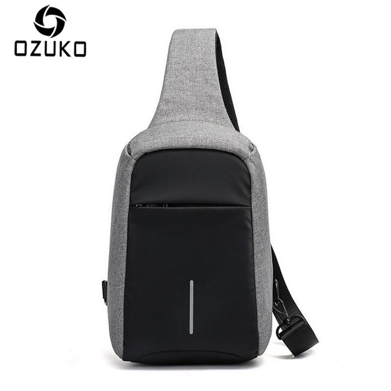 NEW 2018 Anti-theft Men""s Chest Pack Casual Fashion Waterproof Oxford Multi-fu